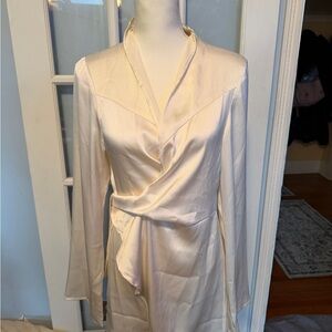 Free People Elegant Cream Wrap blouse